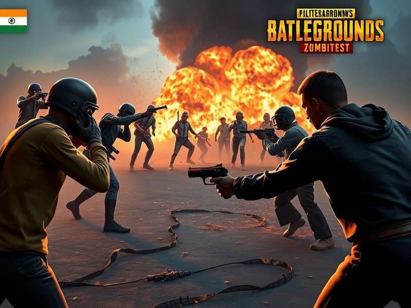 PUBG Zombie Apocalypse gameplay screenshot showing zombies attacking players